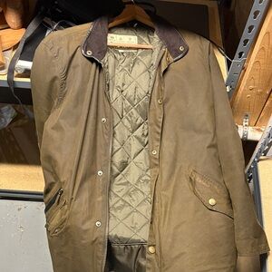 Barbour Olive Green Quilted Field Jacket